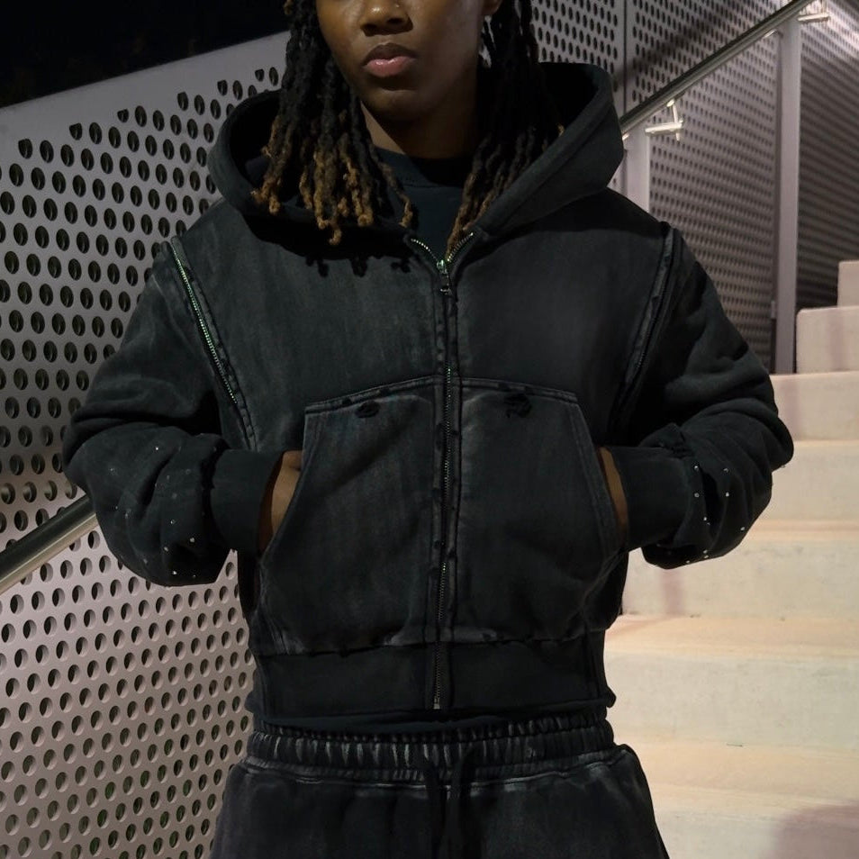 Black Interchangeable Zipup