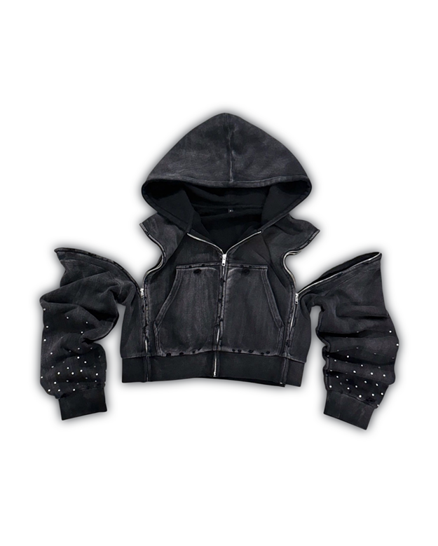 Black Interchangeable Zipup
